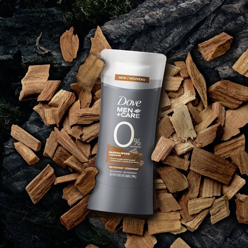 Dove Men+Care 0% Aluminum Deodorant Stick Sandalwood & Orange - 2.6oz