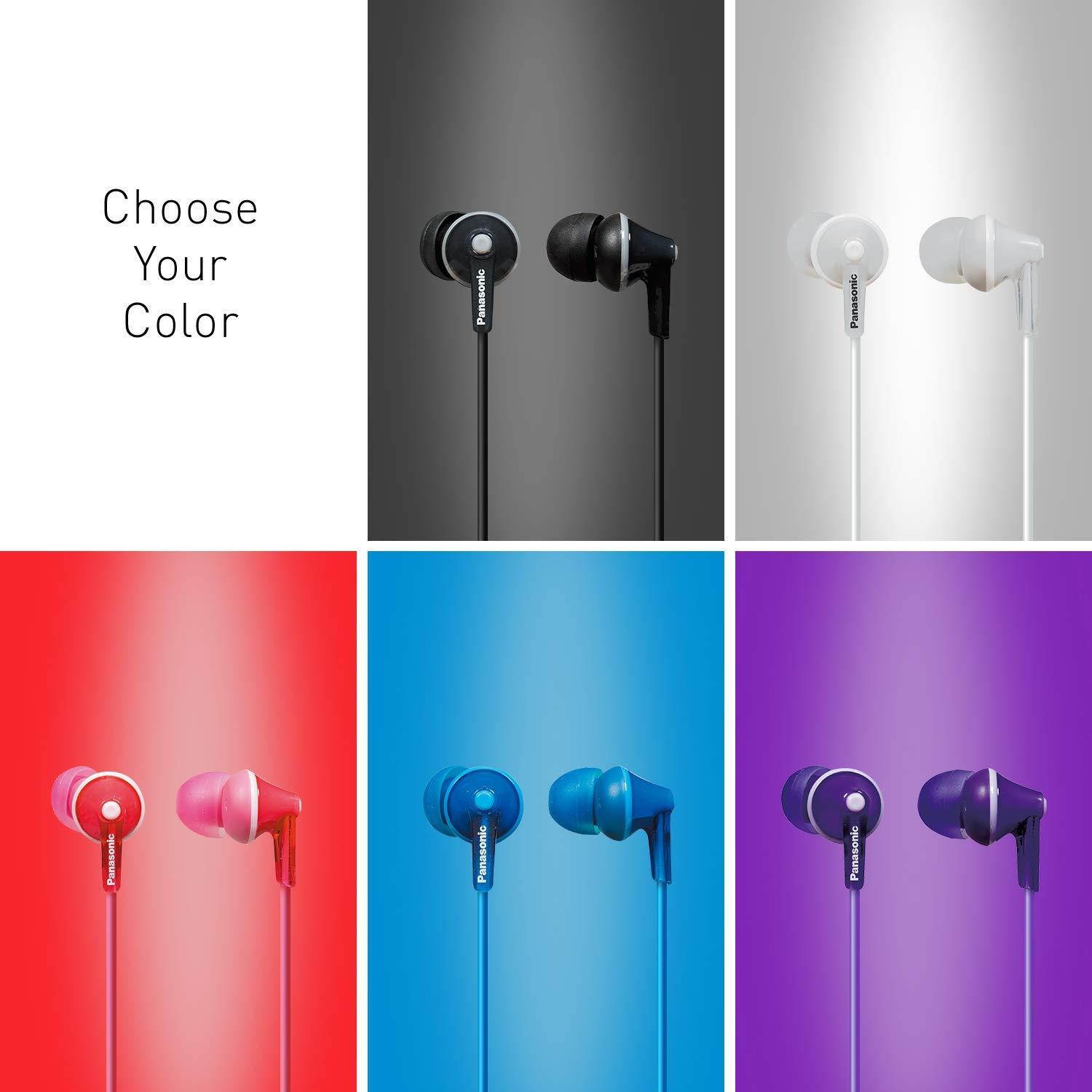 Panasonic ErgoFit In-Ear Earbuds Headphones with Mic/Controller RP-TCM125-W (White)