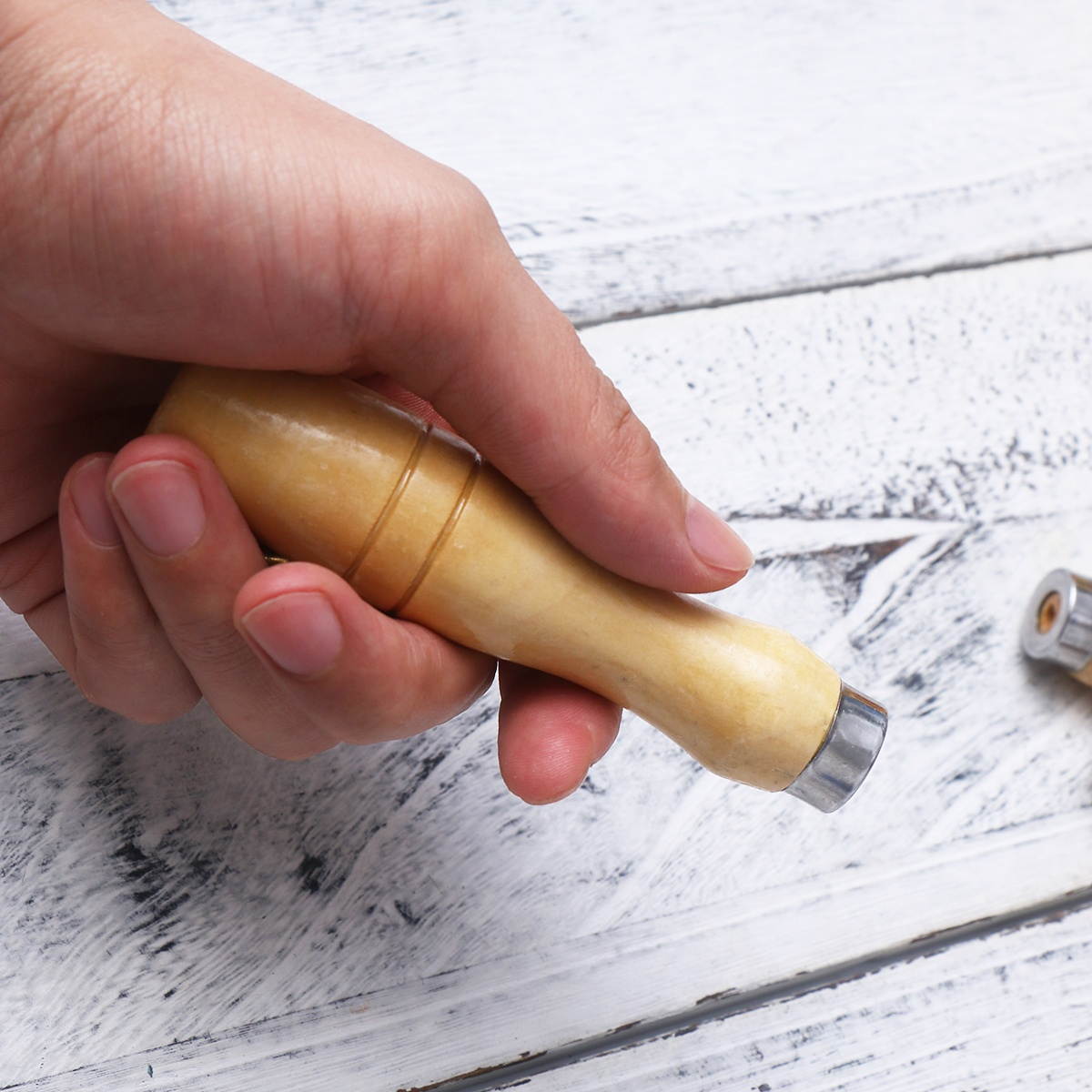 5pcs Wooden Handle for File Cutting Tool Craft - 6.2MM Inner Hole