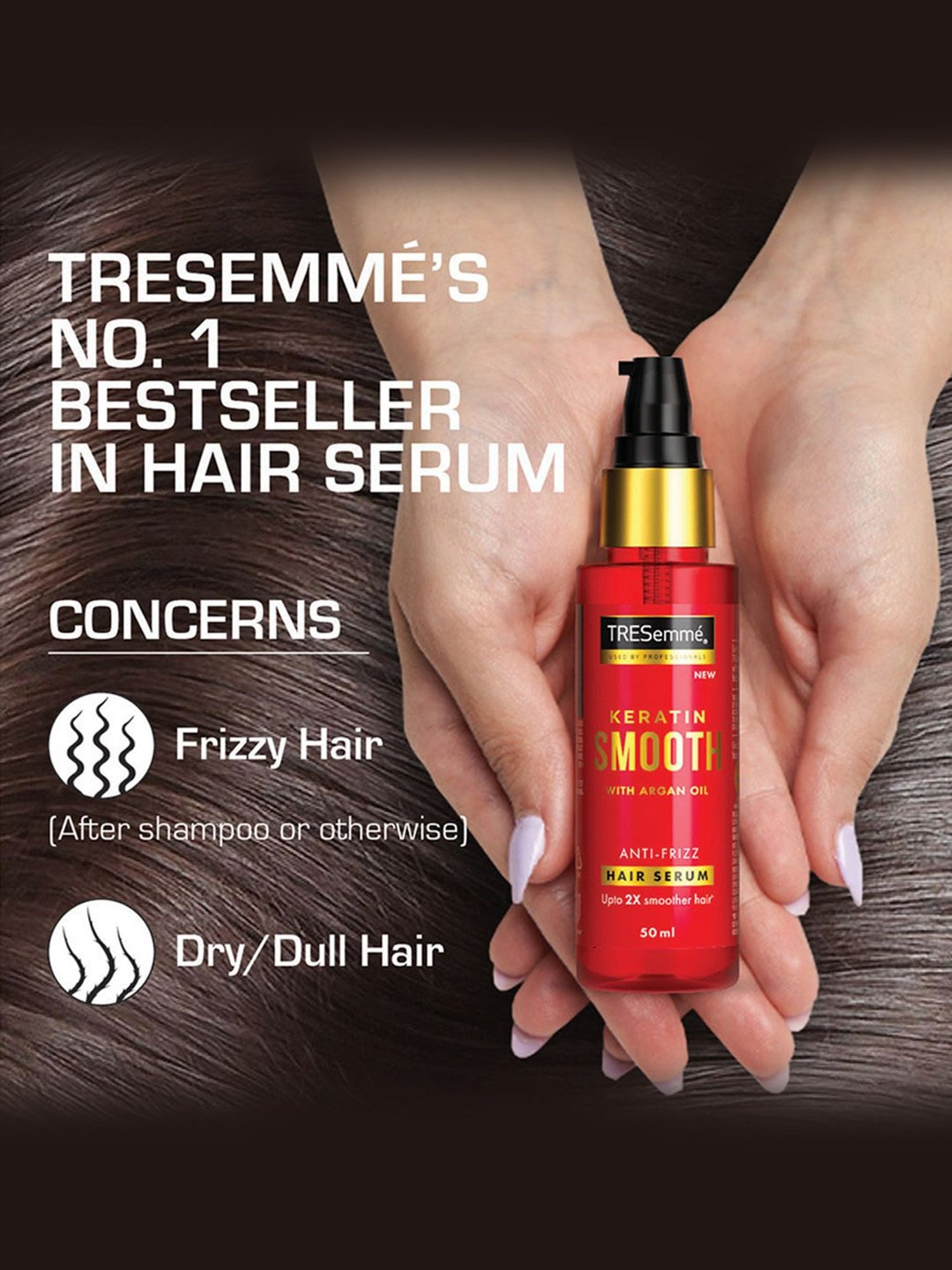 Tresemme Keratin Smooth Anti-Frizz Hair Serum with Argan Oil - 100 ml
