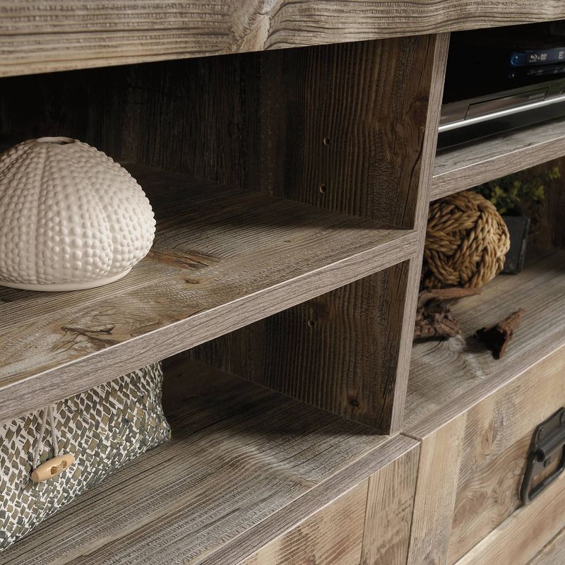 Granite Trace Corner Entertainment Credenza Rustic Cedar - Sauder