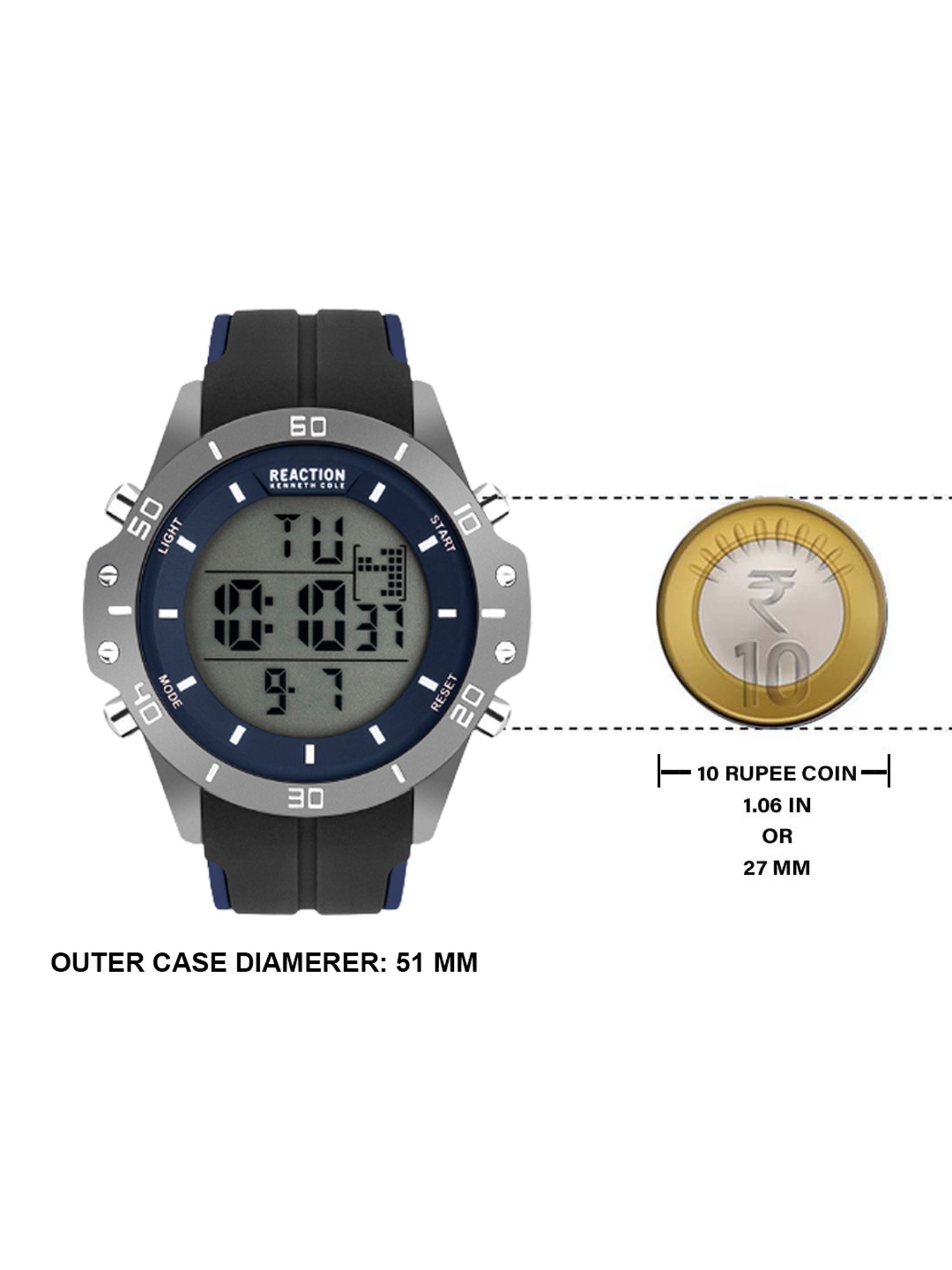 Reaction Kenneth Cole KRWGP2194202 Pete Chronograph Watch for Men