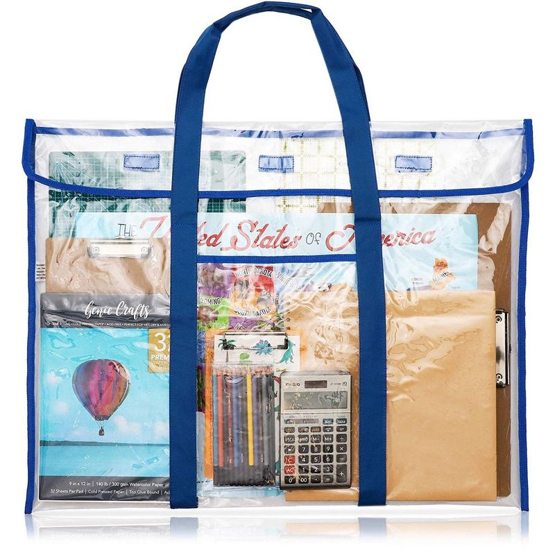 Bright Creations Clear Large Poster Storage Tote Bags, Bulletin Board Sheets Holders, 30 x 23 in