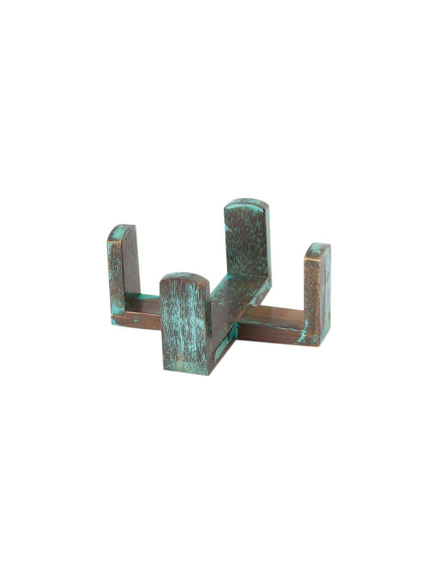 Karo Tapi Printed Multicolor Wood Coasters - Set of 6