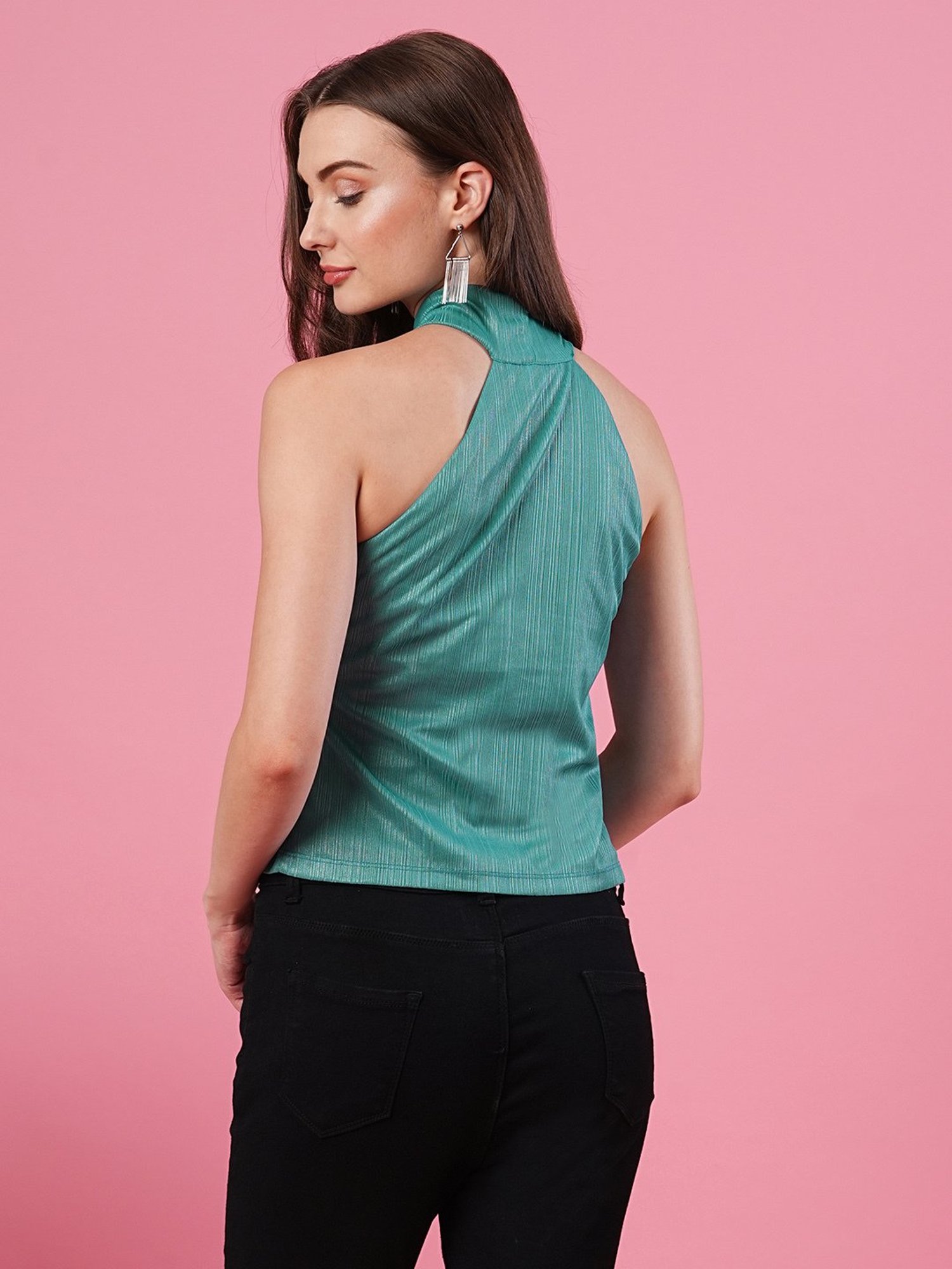 Globus Teal Regular Fit Top