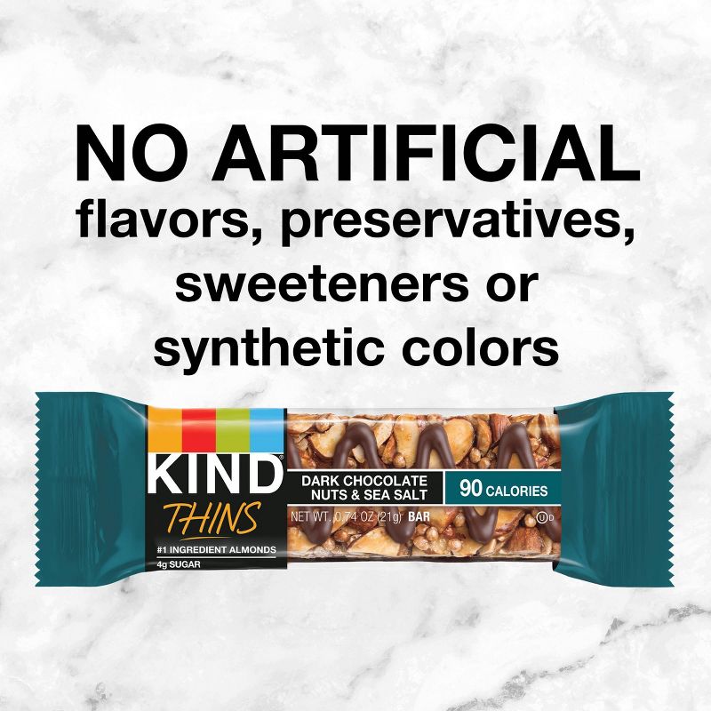 KIND Thins Dark Chocolate Nuts Sea Salt - 7.4oz/10ct