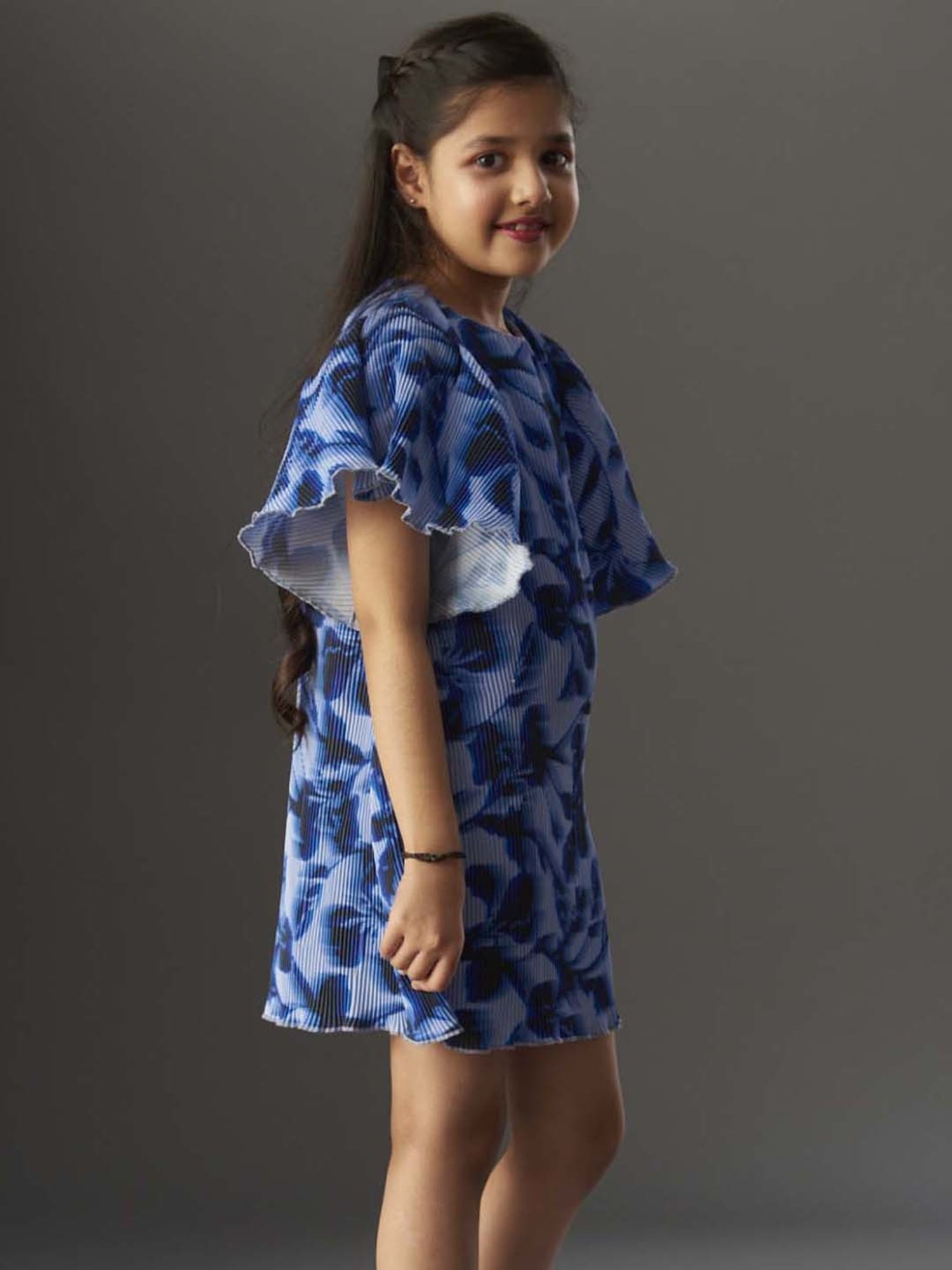 KidsDew Kids Navy Printed Dress