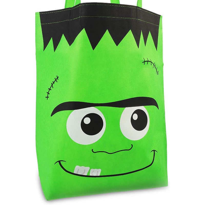 Spooky Central 12-Pack Halloween Trick or Treating, Frankenstein Party Gift Bags (16 x 15 x 4 in)