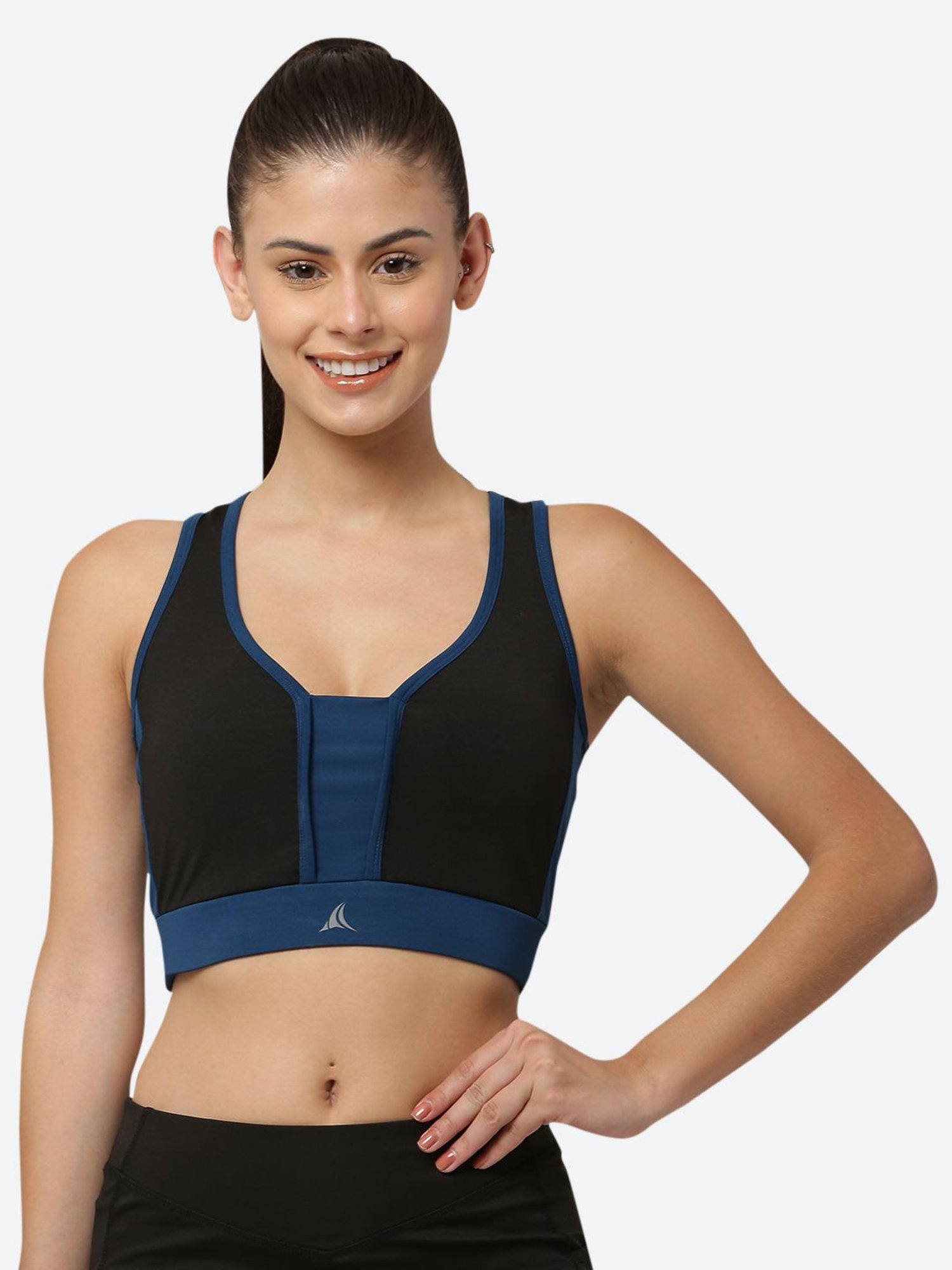 Fitleasure Black Non Wired Padded Sports Bra