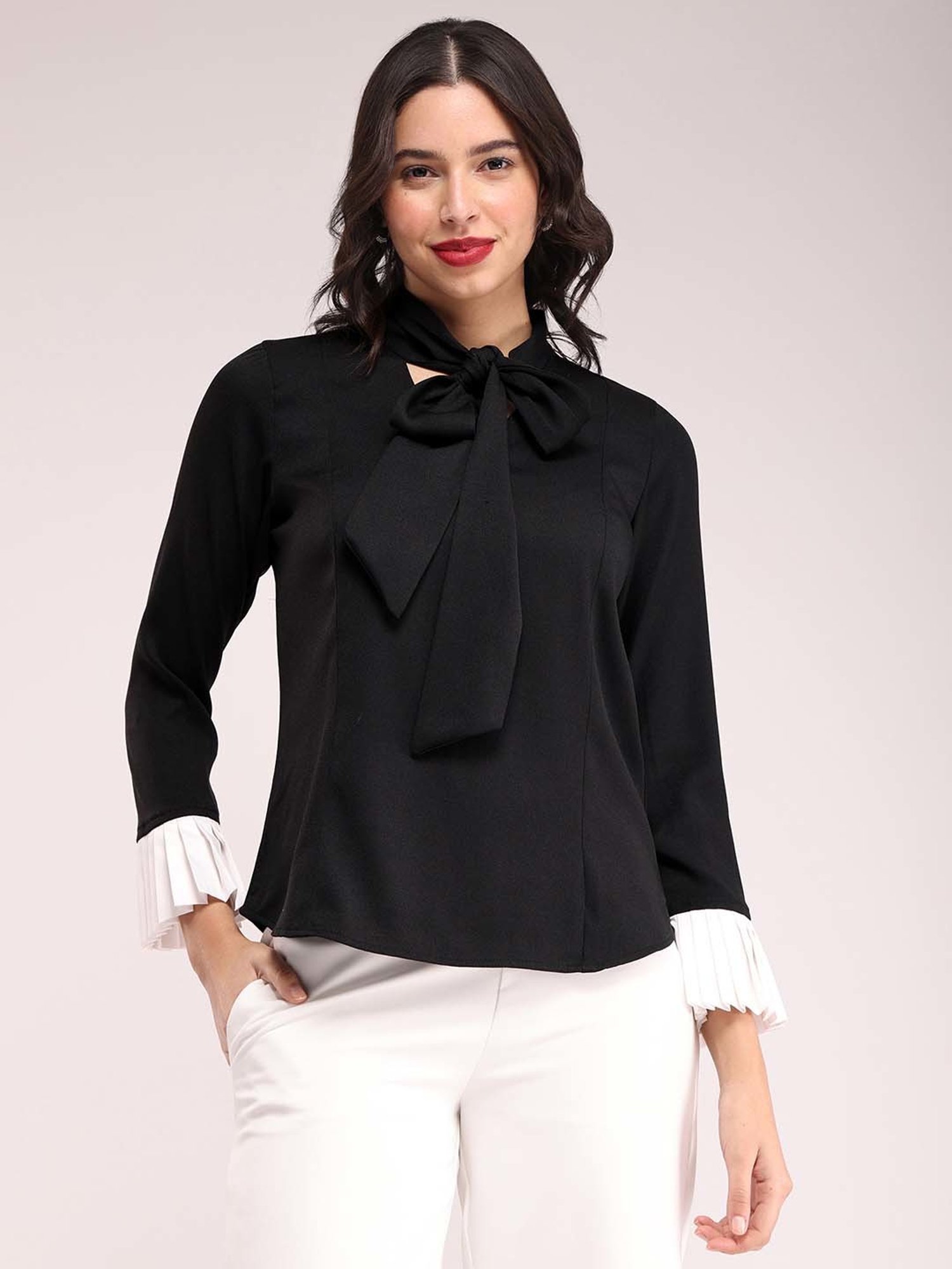 Fablestreet Black Relaxed Fit Top