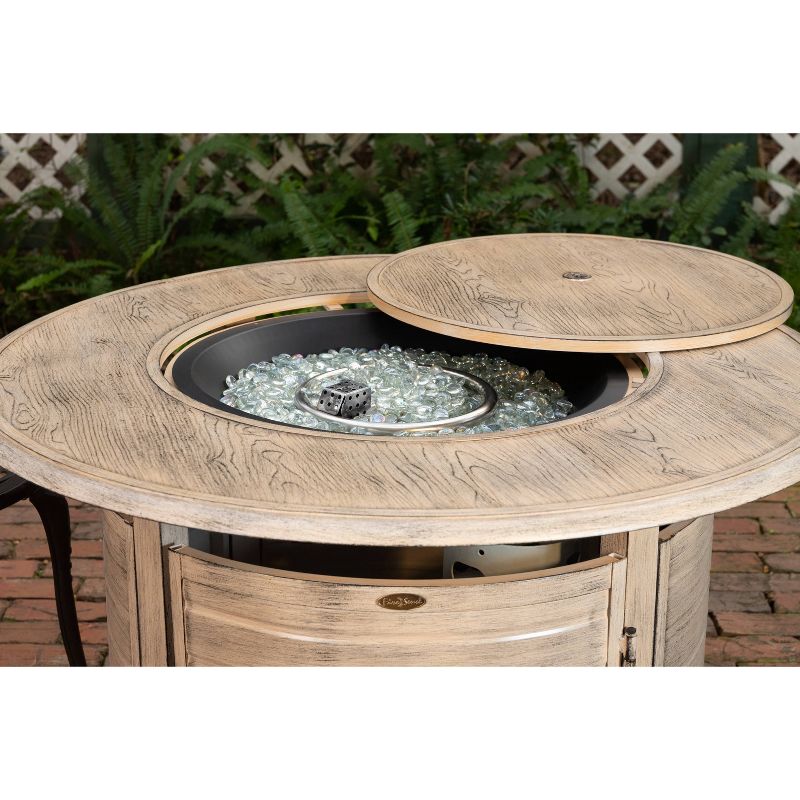 Thatcher Round LPG Fire Pit - Driftwood - Fire Sense