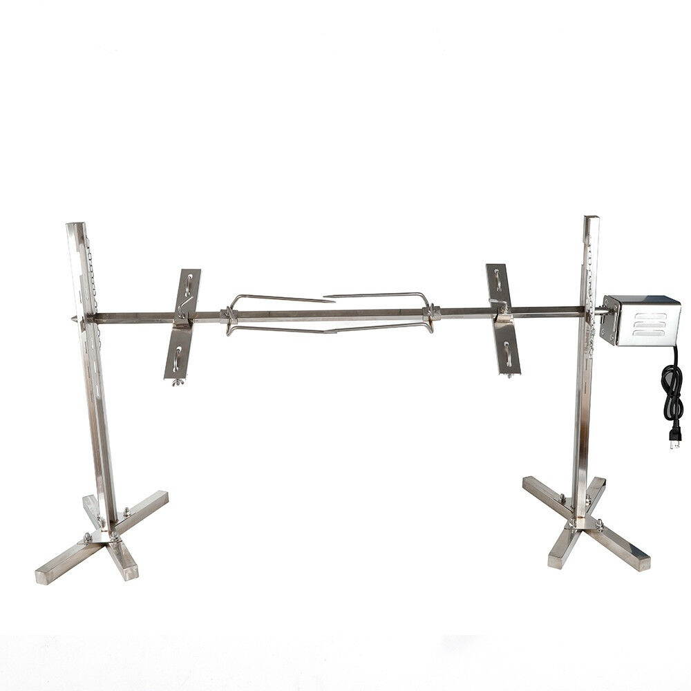 21'' Large Grill Rotisserie Spit Roaster Rod Electric BBQ Pig Chicken Motor Kits