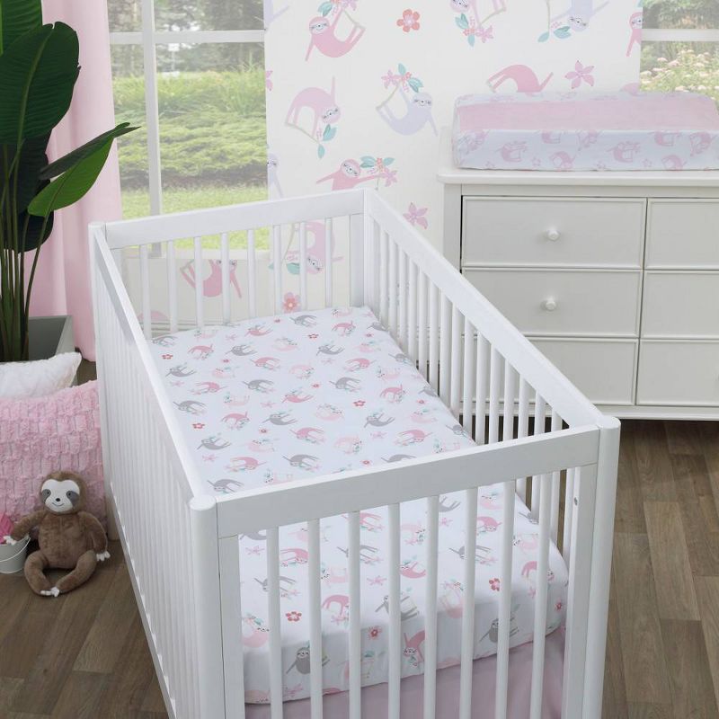 Little Love by NoJo Tropical Garden All Over Print Crib Sheet