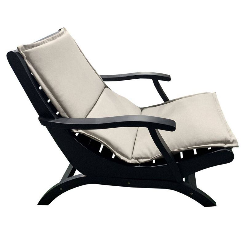 Sheldon Lounger with Cushion - Black - Courtyard Casual