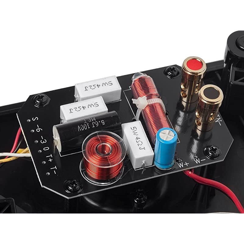 2Way Carbon Fiber inWall Speakers 65in Pair with Paintable Magnetic Grille Alpha Series