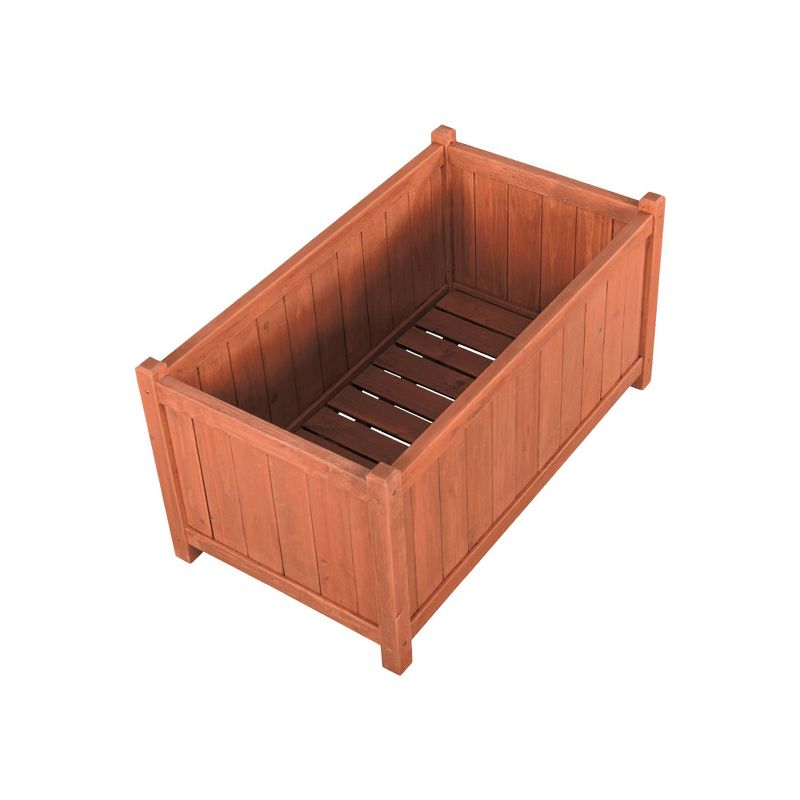 Rectangular Planter Box - Brown - Leisure Season