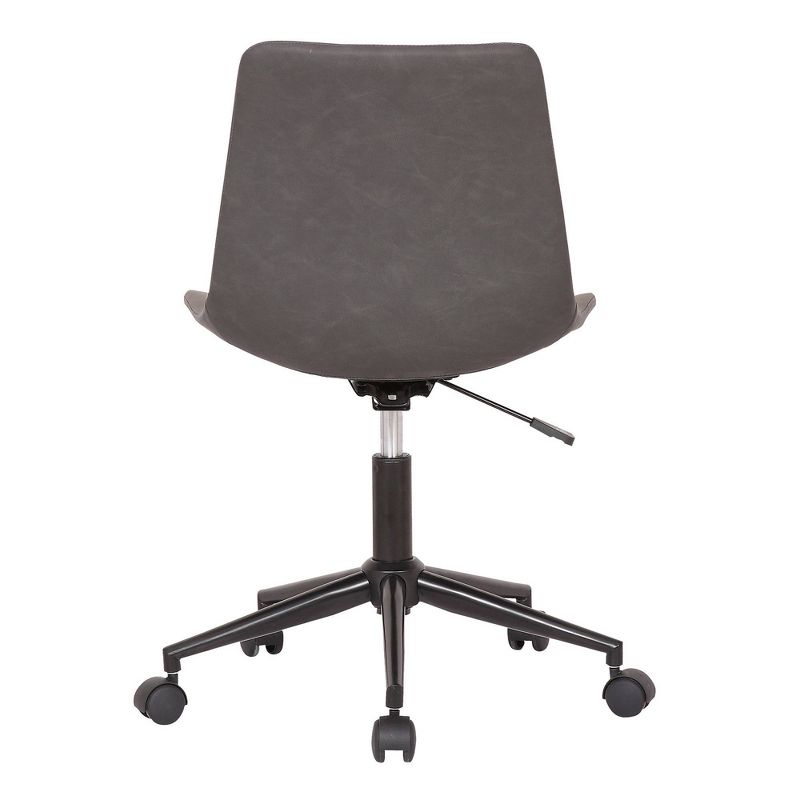 Optima Adjustable Faux Leather Task Chair Gray - Armen Living
