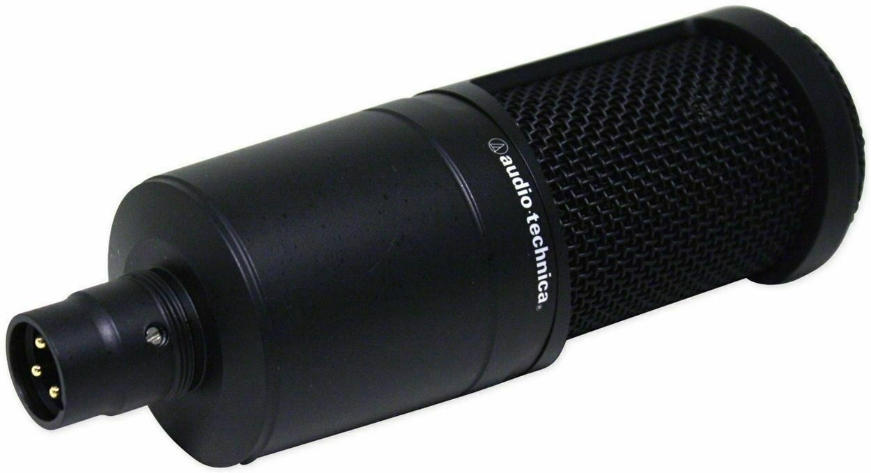 Audio Technica AT2020 Studio Recording Microphone Condenser Mic+Isolon Shield