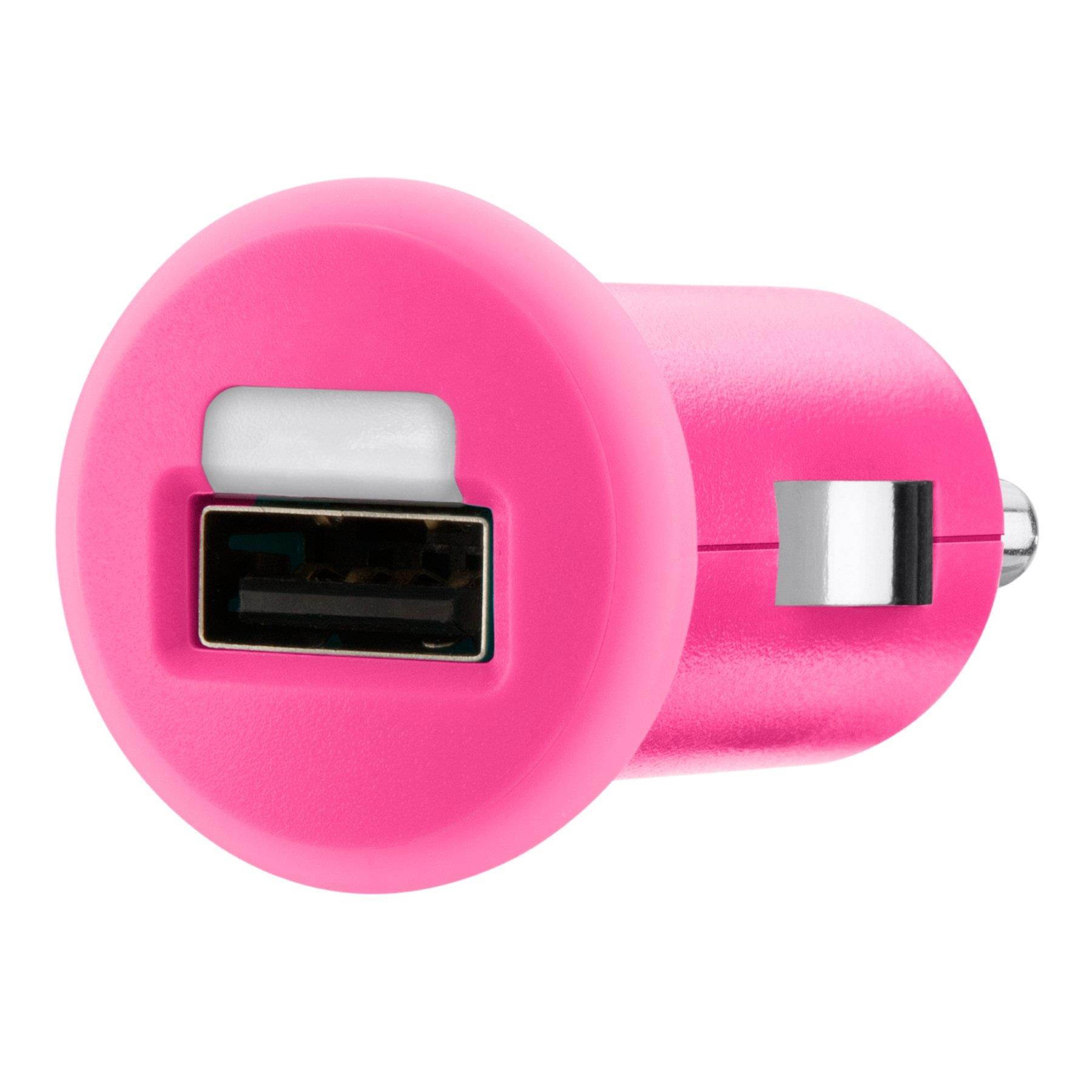 Belkin 1A USB Micro Car Charger - Pink