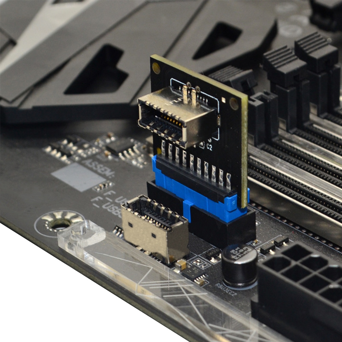 FVH USB 3.1 Front Panel Socket Key-A Type-E to USB 3.0 20Pin Header Male Extension Adapter for Motherboard UC-308