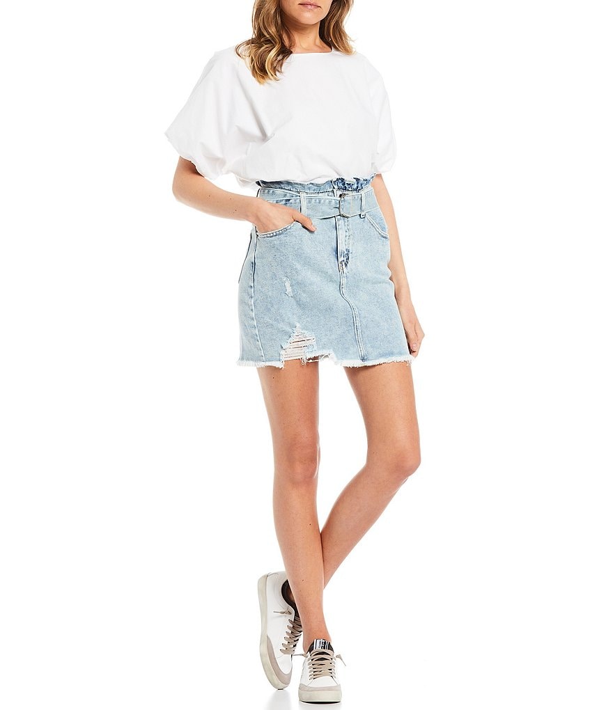 June & Hudson Frisco Denim Mini Skirt