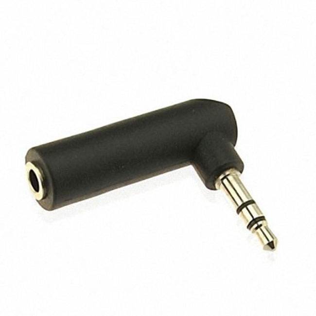 CHENYANG 90 degree right angled 3.5mm 3poles Audio Stereo Male to Female Extension Adapter Black