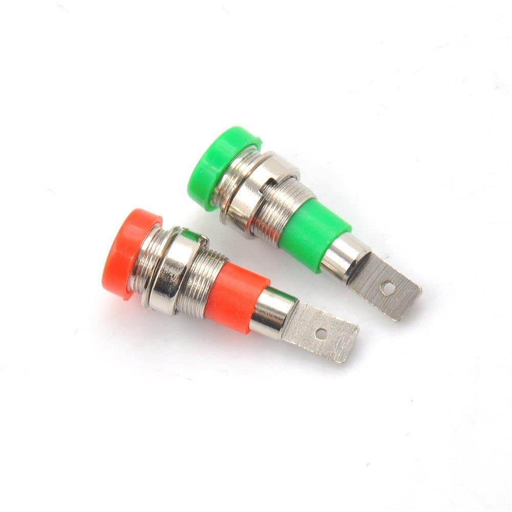 5Pcs Brass 4mm Banana Plugs Female 30-60VDC Jack Socket Plug Wire Connector 5 Colors Whosesale