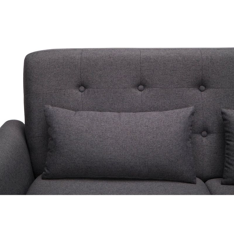 Druld Tufted Loveseat Tufted Leather Brown - Inspire Q