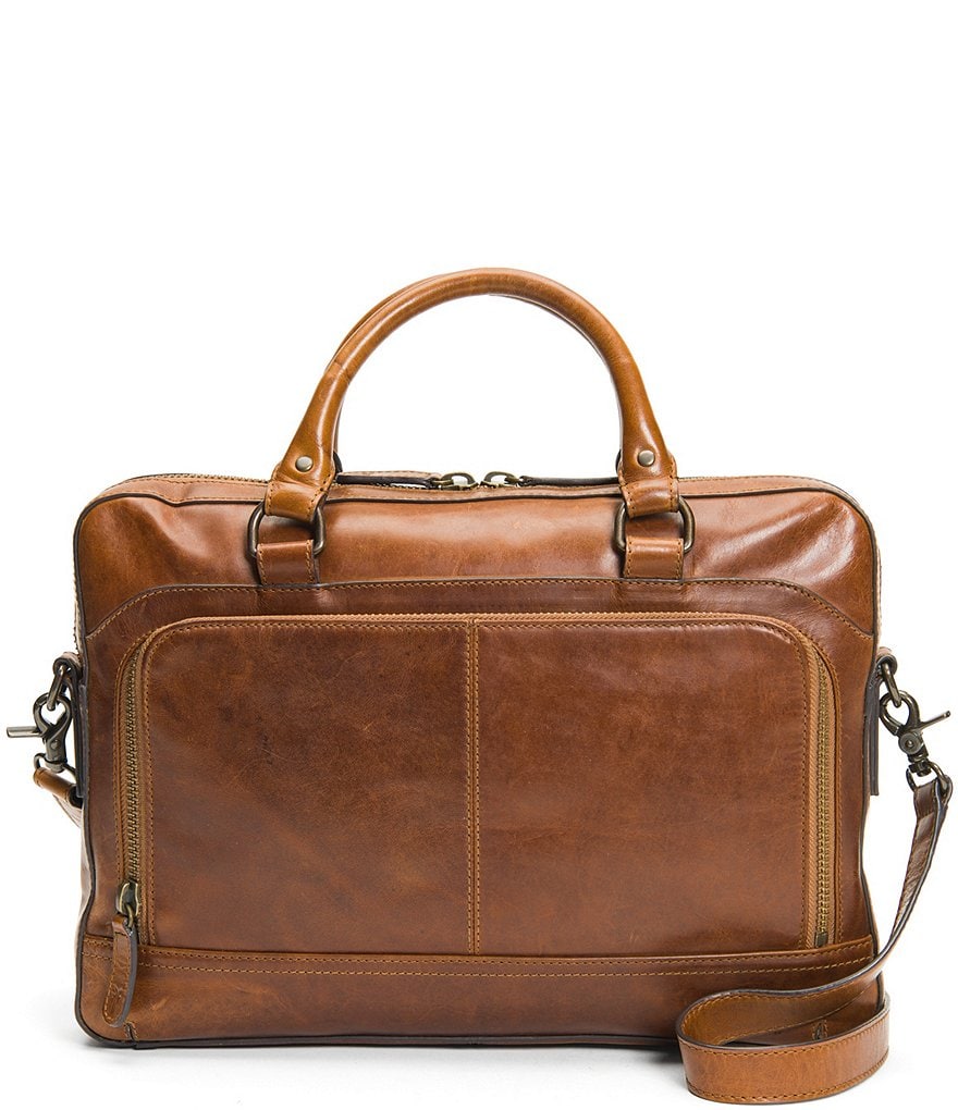 Frye Logan Zip Leather Briefcase