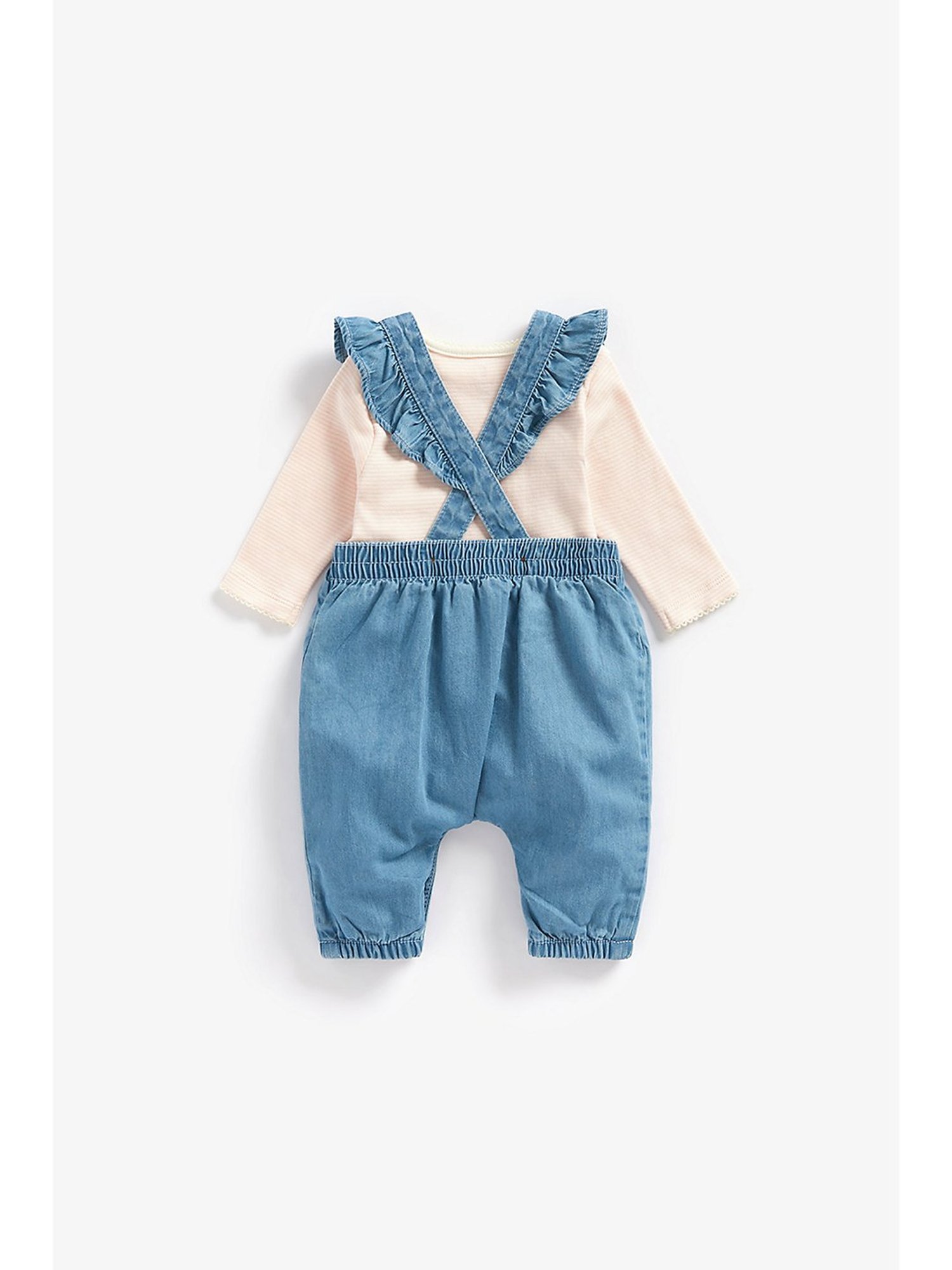 Budding Bees Kids Blue Ombre Jumpsuit with Attached Bow