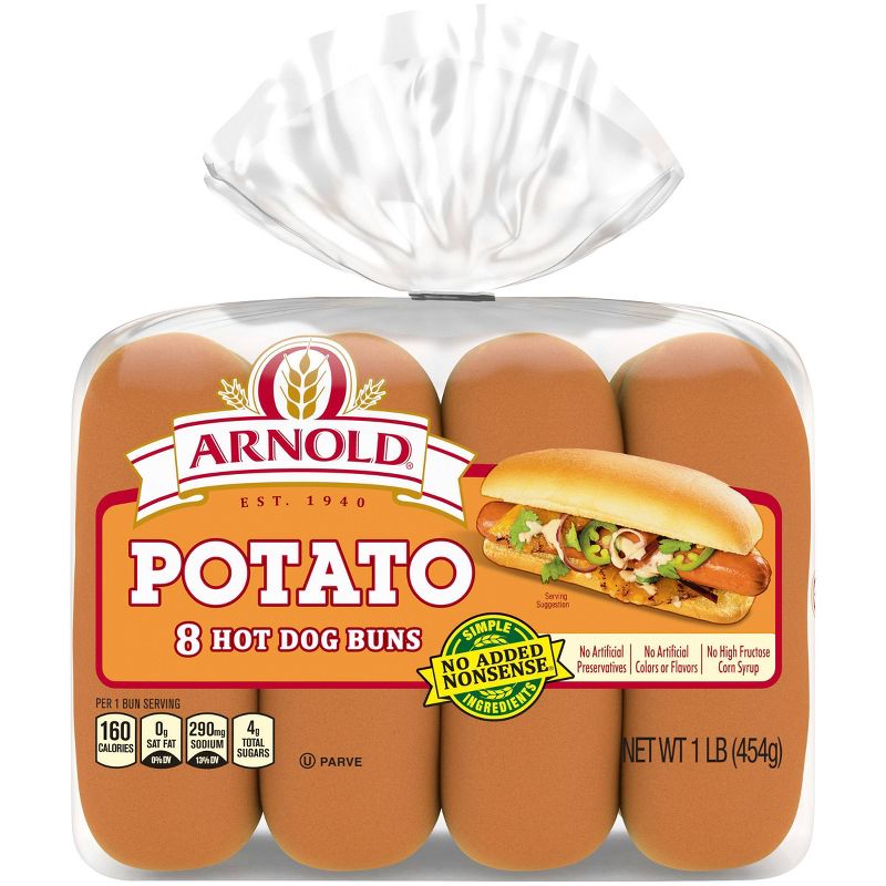 Arnold Potato Hot Dog Buns - 15oz/8ct