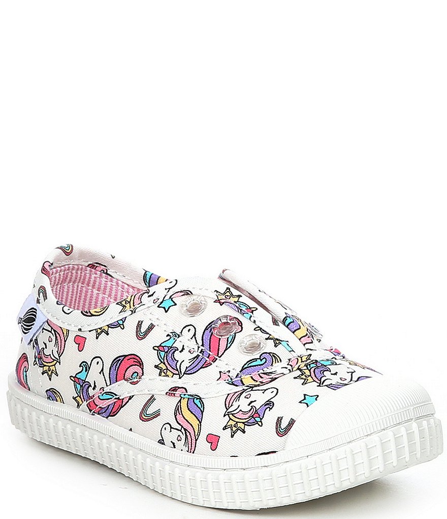 Copper Key Adventure Wear Girl's Budeee-A Washable Eyelet Unicorn Print Sneakers (Infant)