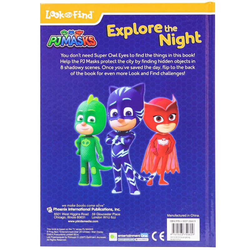 PJ Masks - Explore the Night Look and Find Activity Book - PI Kids (Hardcover)