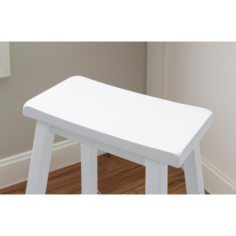 Powell Furniture Saddle Bar Stool White