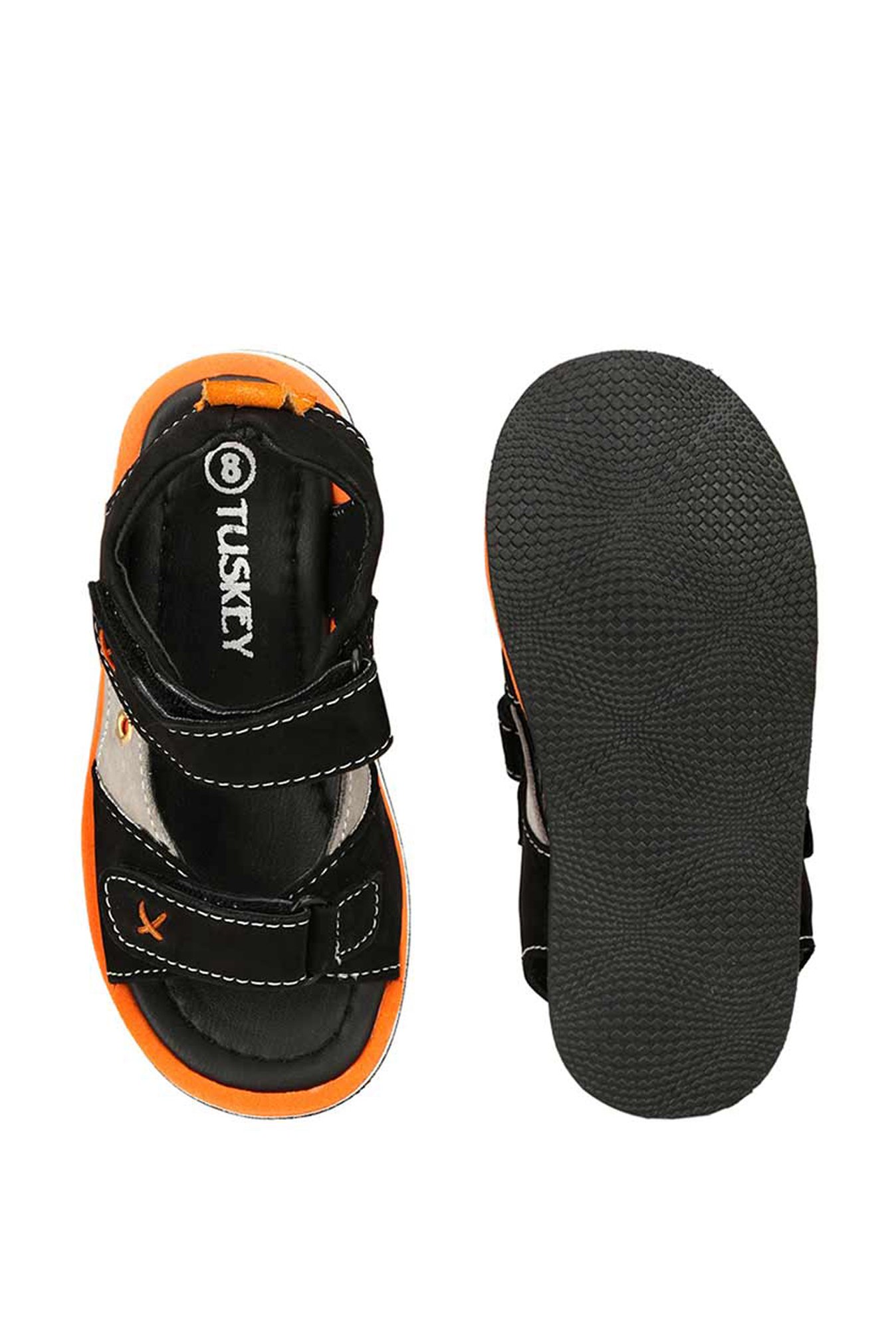 Tuskey Kids Black Ankle Strap Sandals