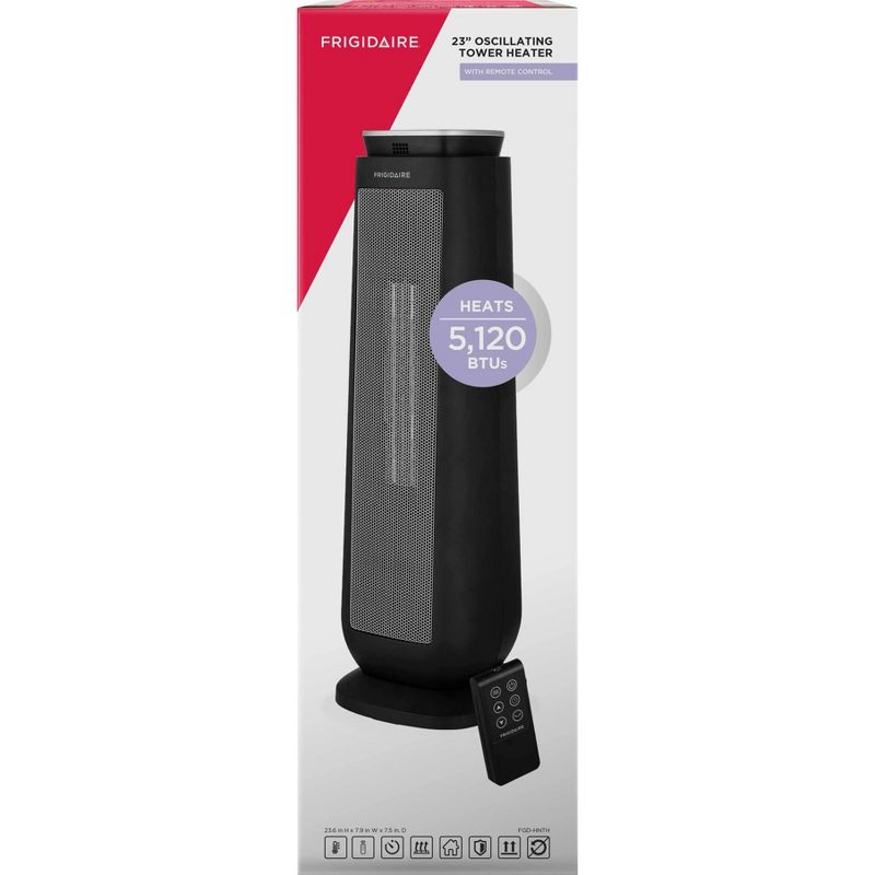 Frigidaire 23" Oscillating Tower Heater Black