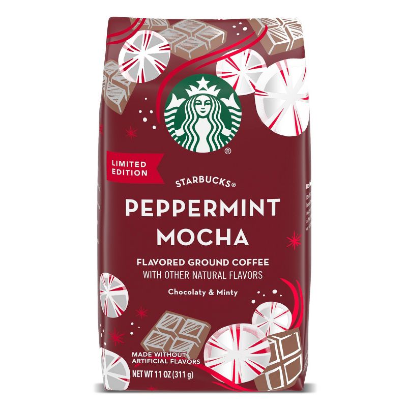 Starbucks Peppermint Mocha Flavored Light Roast Coffee - 11oz