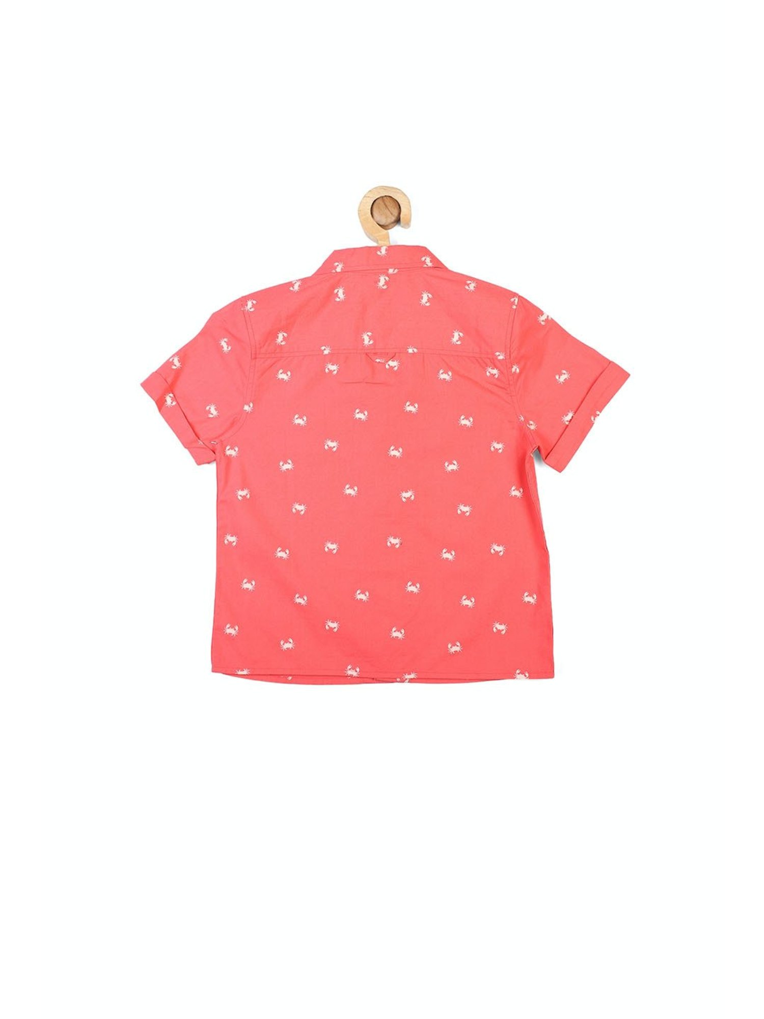 Peter England Kids Pink Printed Shirt