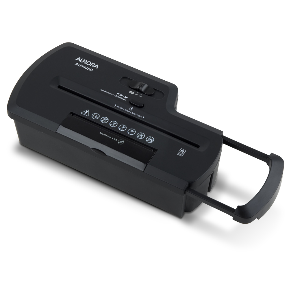 Aurora AU800SD Professional Strip Cut Paper Shredder /CD / Credit Card Shredder without Wastebasket