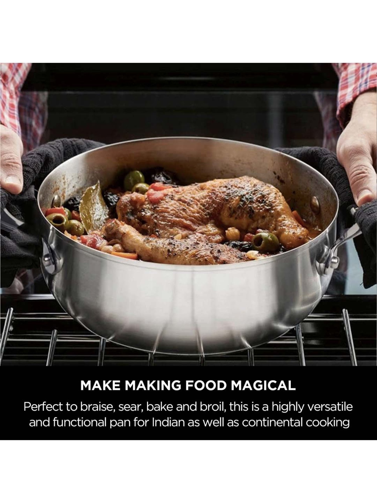 Meyer Select Stainless Steel Sauteuse 24cm (Induction & Gas Compatible)