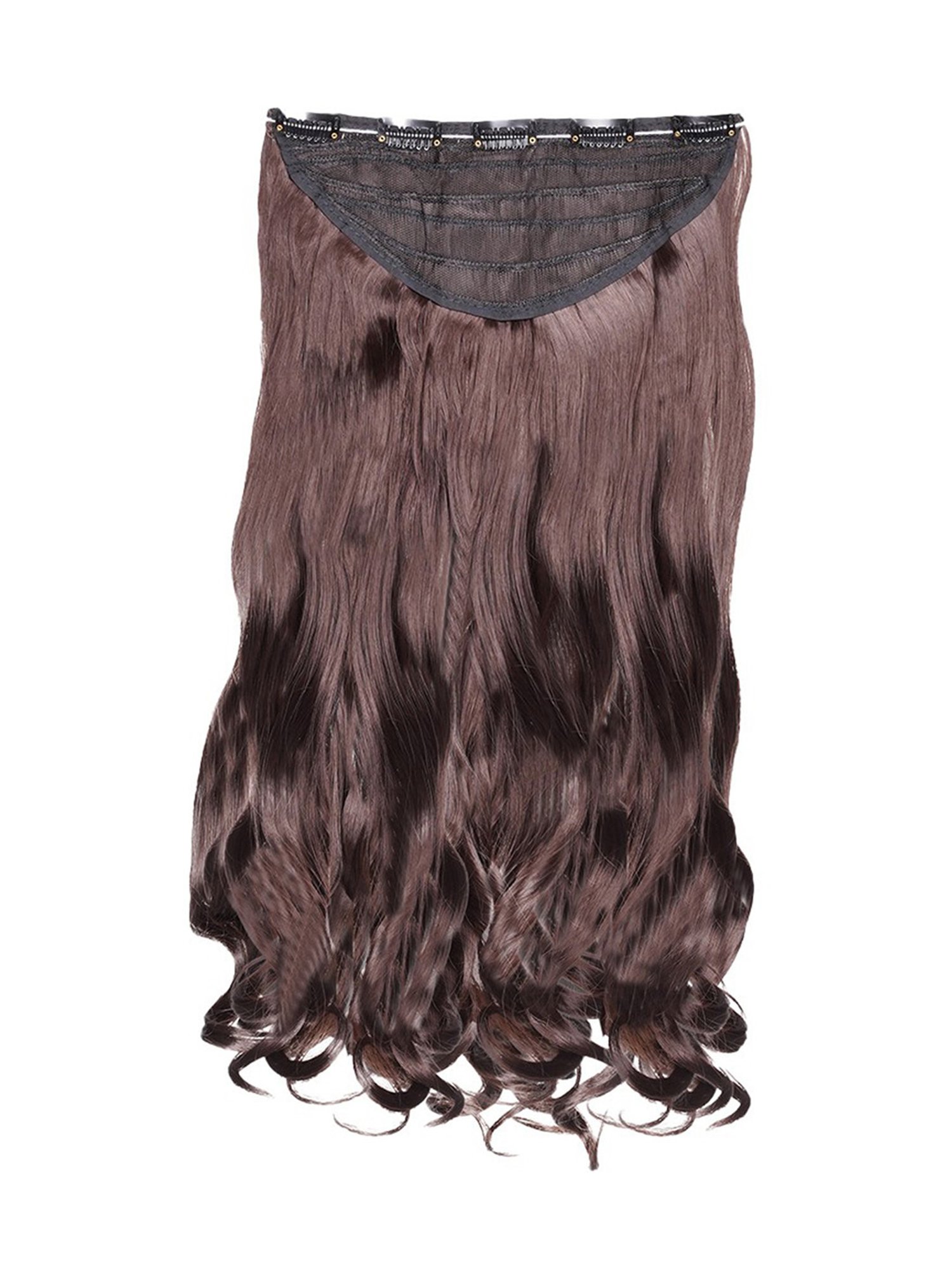 Bronson Professional Out Curl 5 Clip-In Hair Extensions Dark Brown No. 4 - 24 Inches