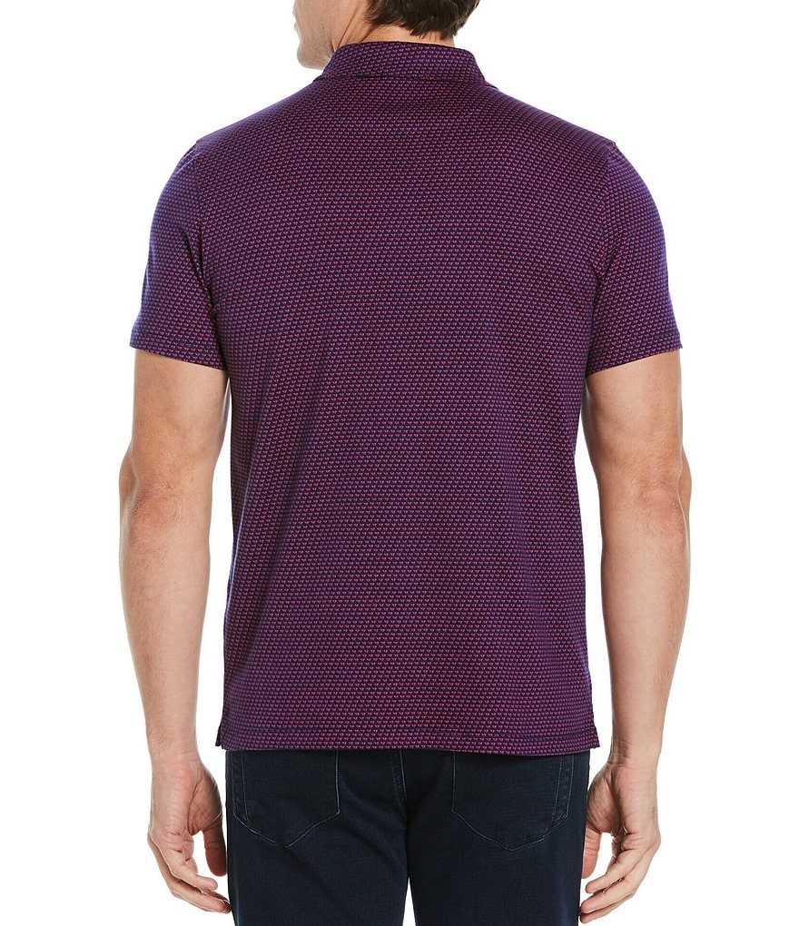 Perry Ellis Geo Print Soft Touch Short-Sleeve Polo Shirt