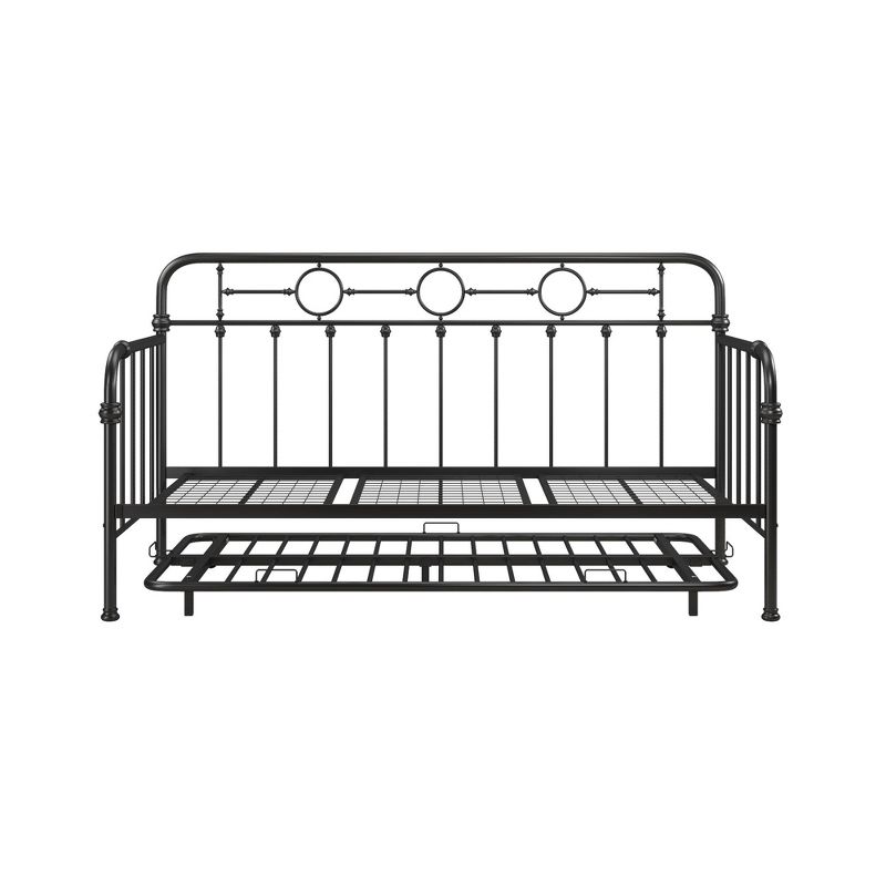 Little Seeds Willow Metal Twin Daybed and Twin Trundle Set, Black