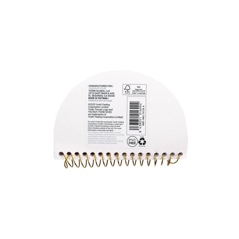 Yoobi™ 80 sheet College Ruled 1 Subject Mini Spiral Notebook Rainbow