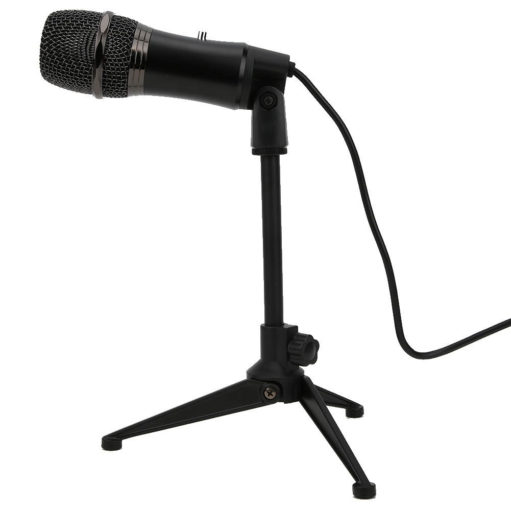 USB Condenser Microphone w/ Tripod Stand For Game Chat Audio Recording Computer Condenser Microphone Wired with Tripod Stand USB Cardioid Pickup for Live Singing