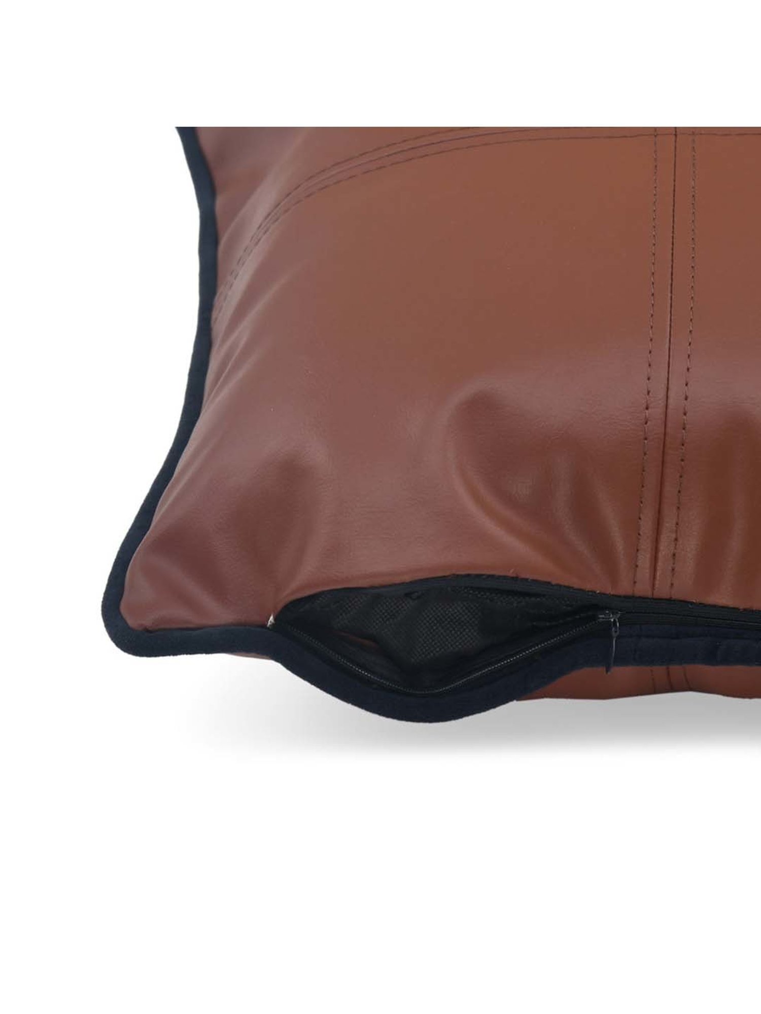 Swayam Red & White Cotton 60 cm x 60 cm Cushion Covers - Set of 5