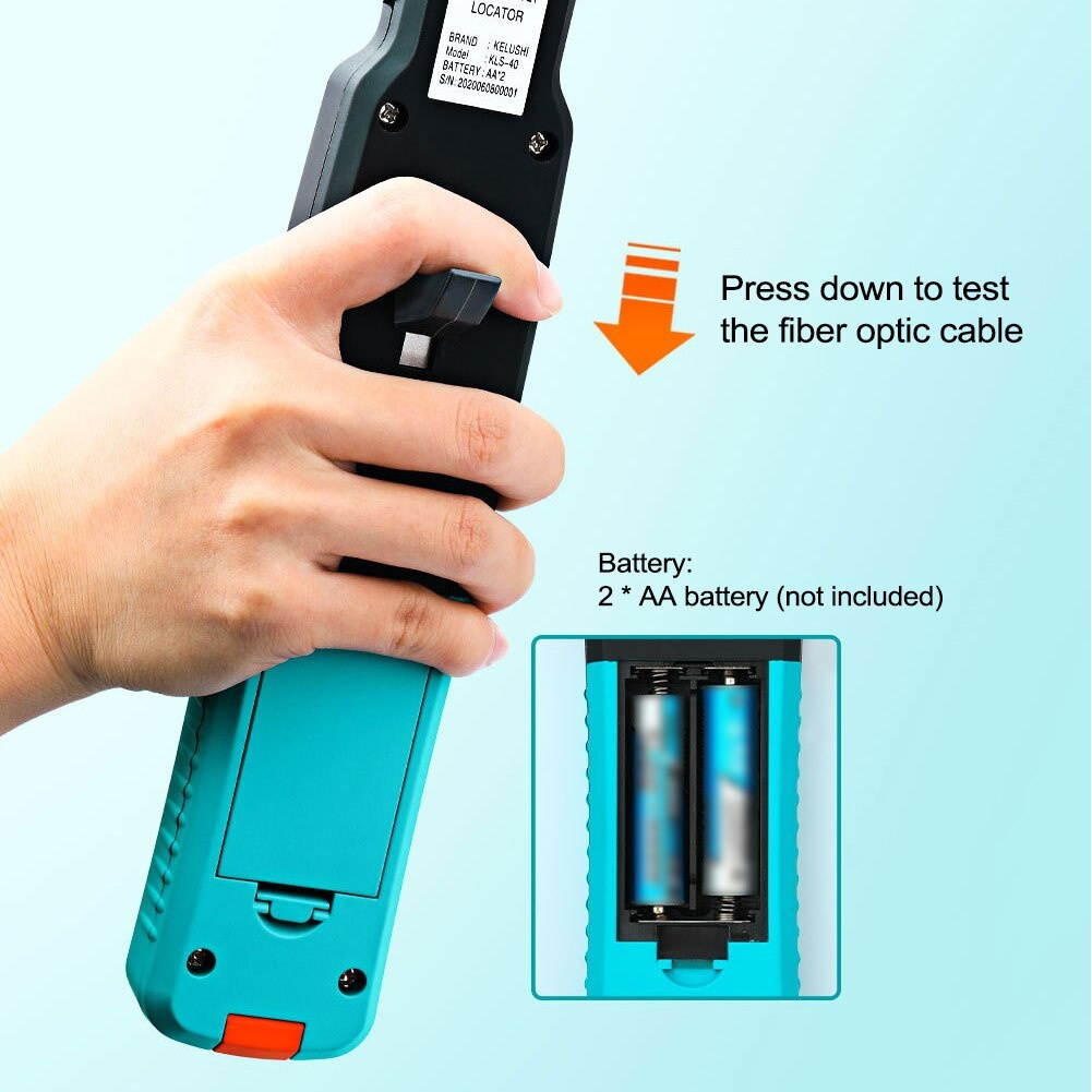 Fiber Optical Identifier 10mw Visual Fault Locator Optical Fiber Direction Identifier Suitable for 3.0/2.0/0.9/0.25mm Fiber Line