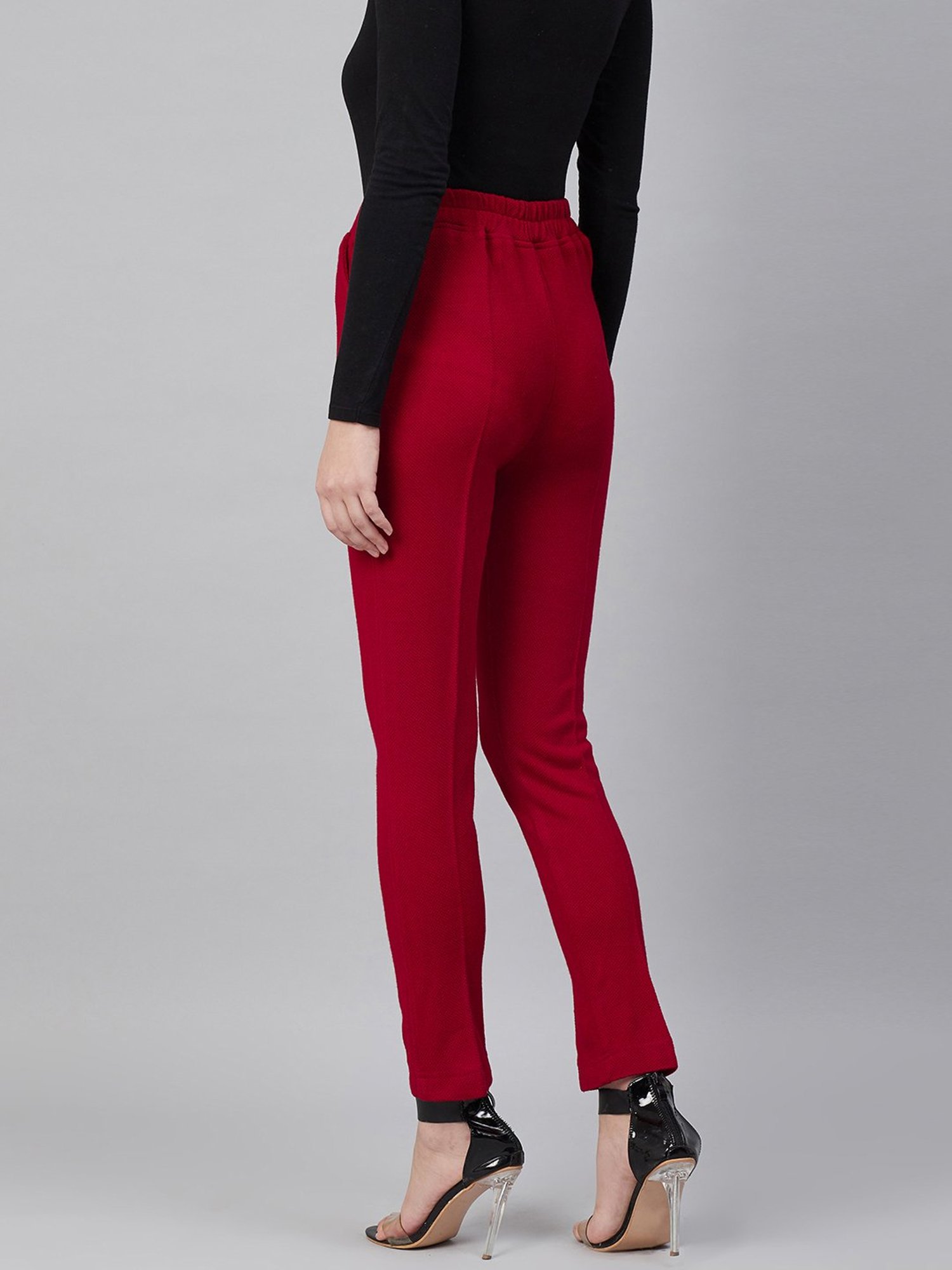 Cayman Red Mid Rise Pants
