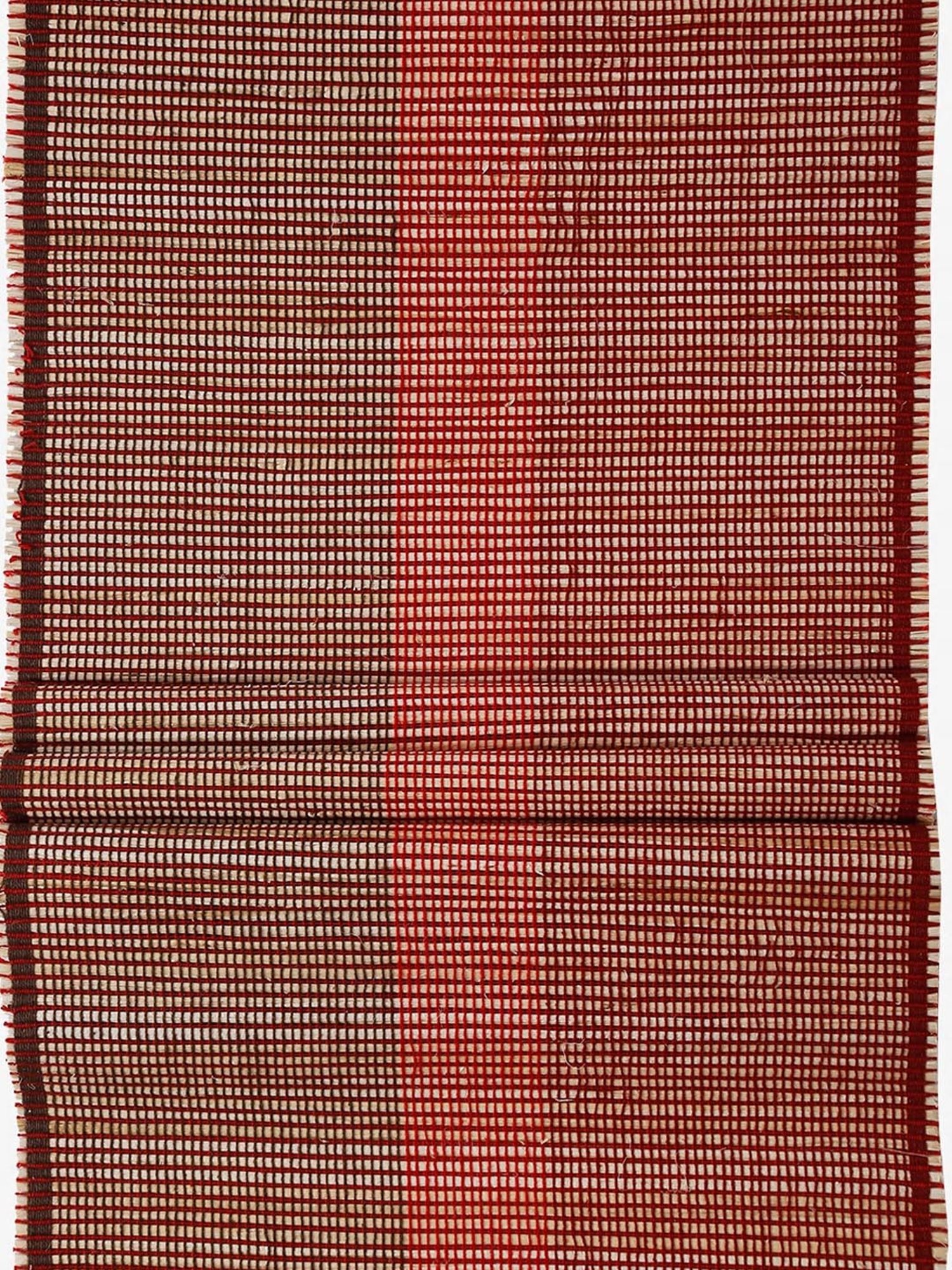 Fabindia Red Cotton Blend Solid Table Runner