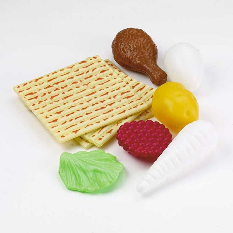 Rite Lite 10pc Passover Children Play Seder Set 4.25" - Blue/Beige